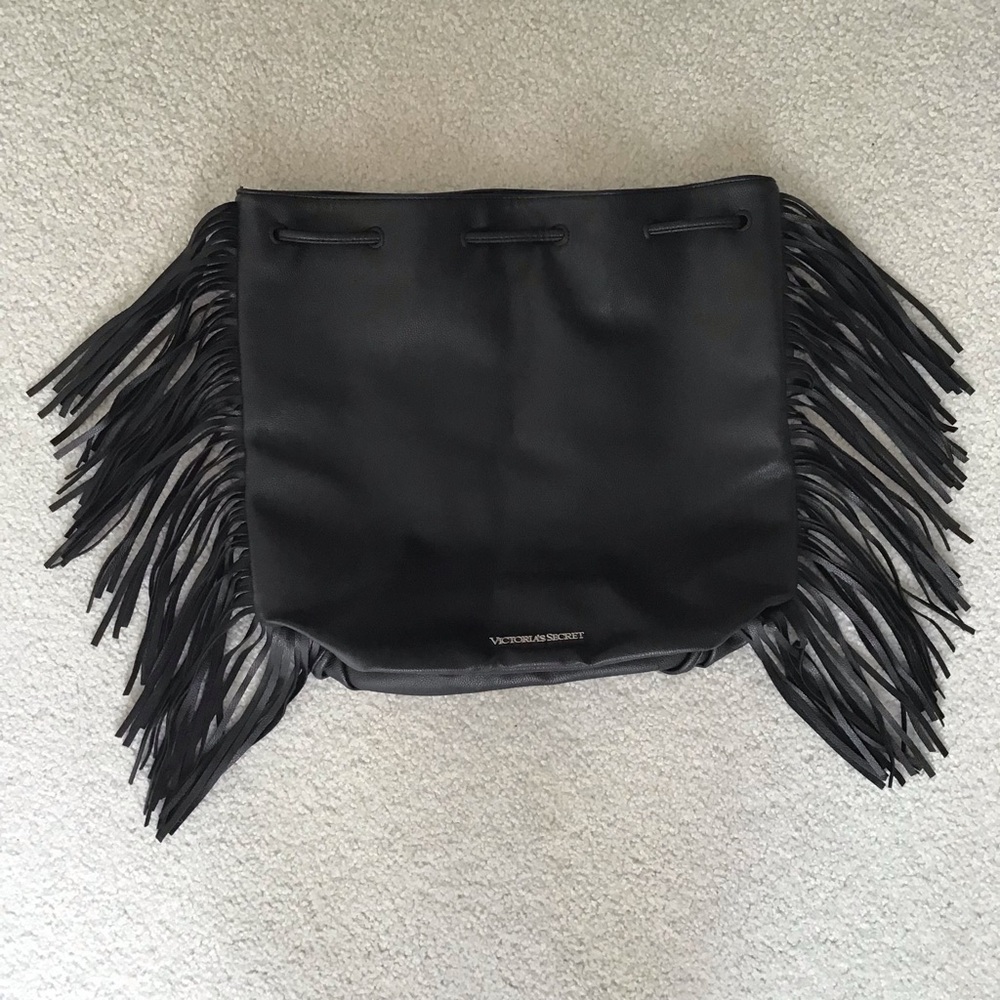 Victoria's Secret Black Fringe Bag - Picture 3 of 6